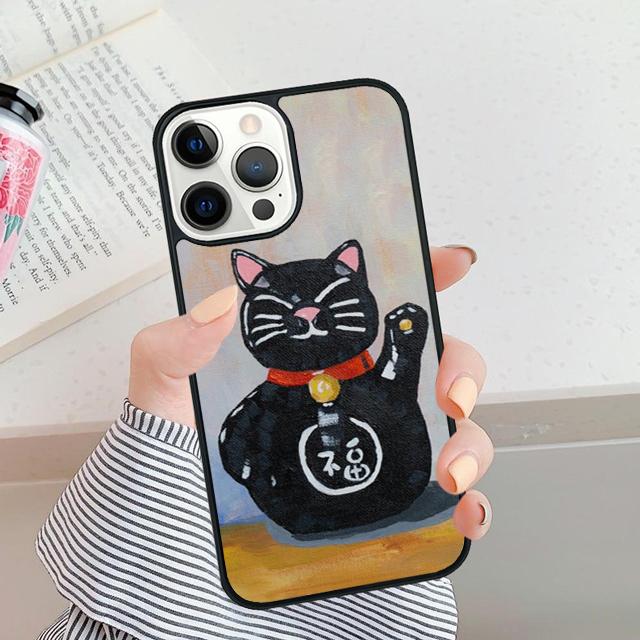 Cute Lucky Cat Phone Case Cover For iPhone 17 Air 16 15 14 Plus Apple 16 11 12 13 Pro Max Coque