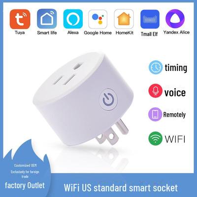 Chytrá WiFi a Bluetooth zásuvka Tuya US s Alexou a hlasovým ovládáním HomeKit