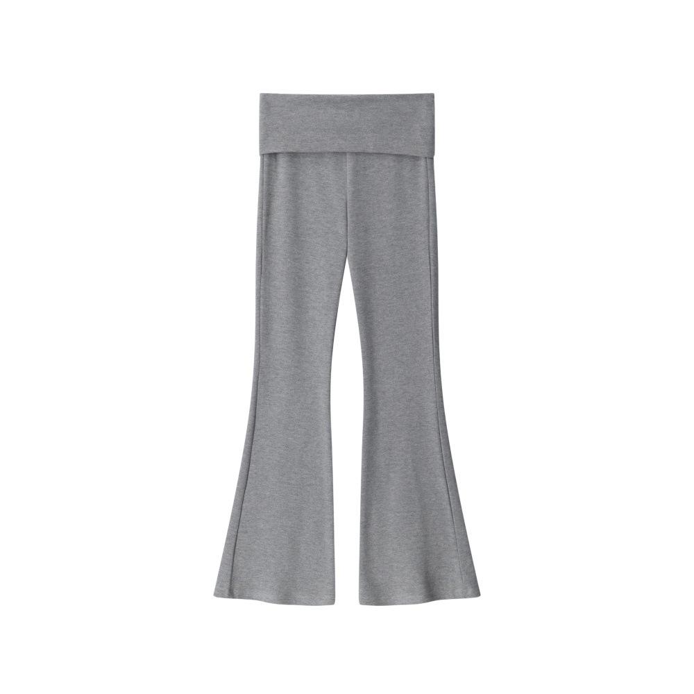 HeyHenry Women s High-Waisted Flared Slimming Pants - Spring/Summer Sporty Style Medium серый/цветочный