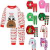 Christmas Children Autumn Pajamas Set Multiple Patterns Cotton Blend Clothing