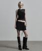 Jenyujeu Layers Double Wrap Skirt Pants - Black