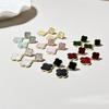 Classic Fashion Lucky Four-Leaf Clover Earrings Female Light Luxury Niche Design Senior Sense Temperament Earrings