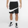 Nike מכנסי כדורסל לגברים עם הדפס לוגו גדול קונטרסטי תחתונים שחור BV9386-011