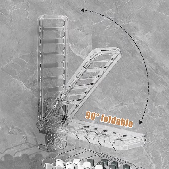 Adjustable Height Coat Hanger Strong Adsorption 5kg Load Garment Hanger Suction Cup Hook Hanger Holds 6 Clothes