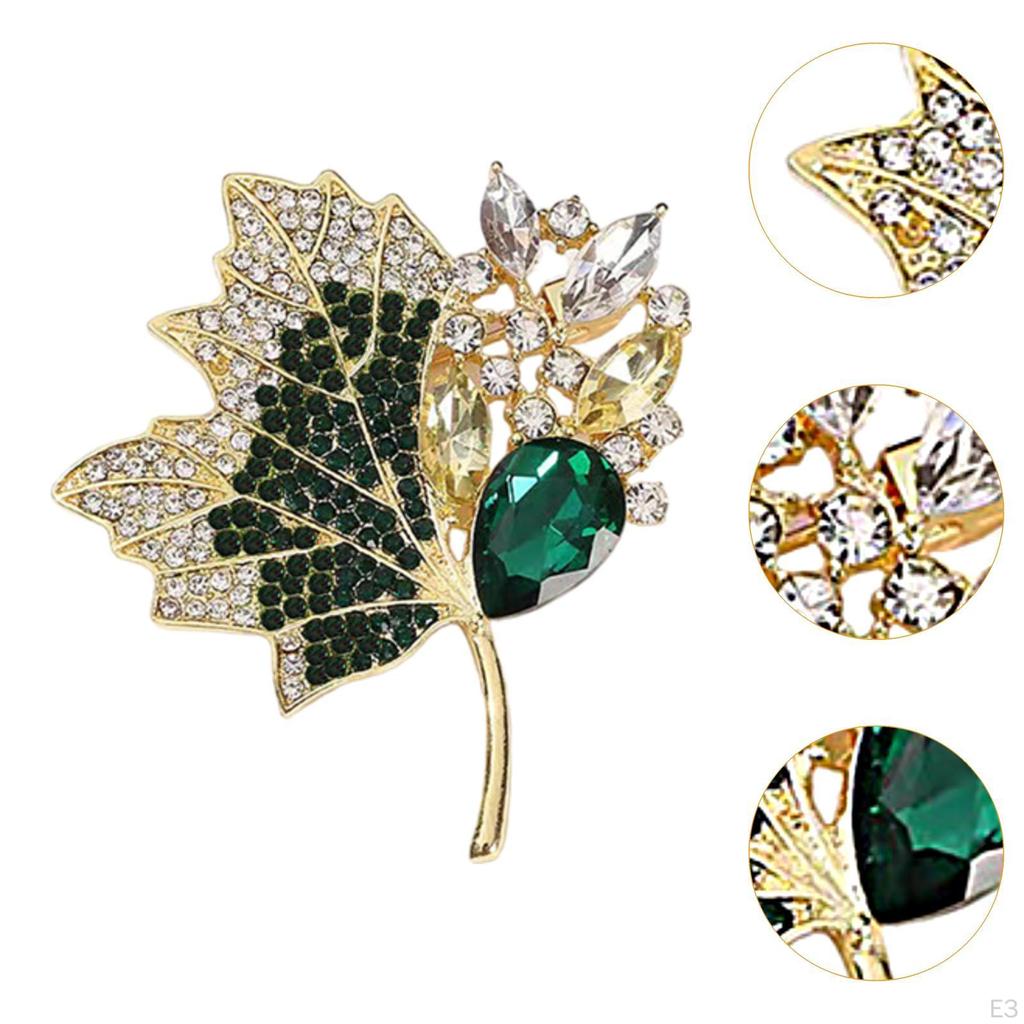 Leaf Brooch Pin for Women Breastpin Suit Wedding Party Clothes Accessories