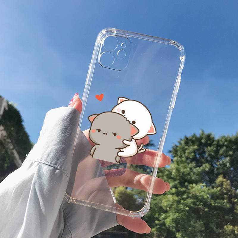 

Чехлы для телефонов MaiYaCa Peach Cat с милым мультяшным парой для iPhone 13 11 12 pro XS MAX 8 7 6 6S Plus X 5S SE 2020 XR iphone 13promax