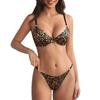 European and American new sexy underwear women's big breasts show small anti-sagging underwear French thin satin large size underwear set