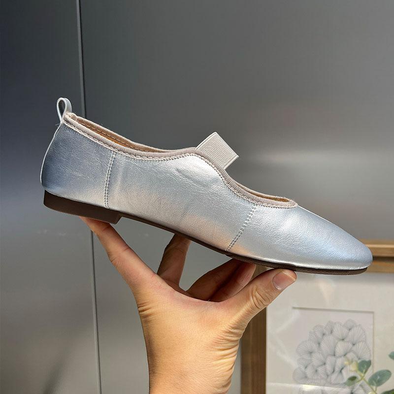 Fashion Fashion Elastic Band Women Flats Mary Janes Shoes Soft Female Shallow Footwear Round Toe Ladies Flats Slip On Shoes  lady