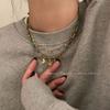 GEMCHIC Set di Collane Stratificate Vintage Bohemien da Donna con Perline e Ciondoli Sole Stella Luna Stile Turchese Choker per Maglione