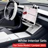 Til Tesla Model Y Juniper 2025 Model 3 Highland Central Kontrol Opbevaringsboks Bageste Luftudgang Skærmramme Hvide Sæt Tilbehør