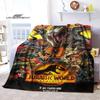 Jurassic Park Blankets for Beds Home Travel Adult Flannel Blanket for Couch Bed Living Room Sofa Child Keep Warm King Size