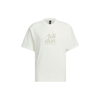 Lässiges lockeres Rundhals-Kurzarm-T-Shirt Herren-Tops Han-Jade-Weiß IT3927