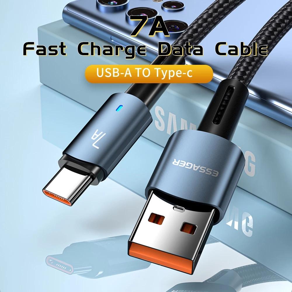 Essager 7A USB C Kabel 100W USB Typ C Kabel Schnellladekabel Typ C für Huawei P40 Pro Honor 70 Pro Schnellladedatenkabel