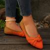 Damen Neue Frühjahrs- und Herbstspitze Flache Einzelne Schuhe Große Größe Mode Fliegendes Gewebe Ein Fuß Slip Lässig