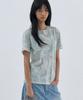WELLBEING EXPRESS Flower Camouflage Half Sleeve Khaki