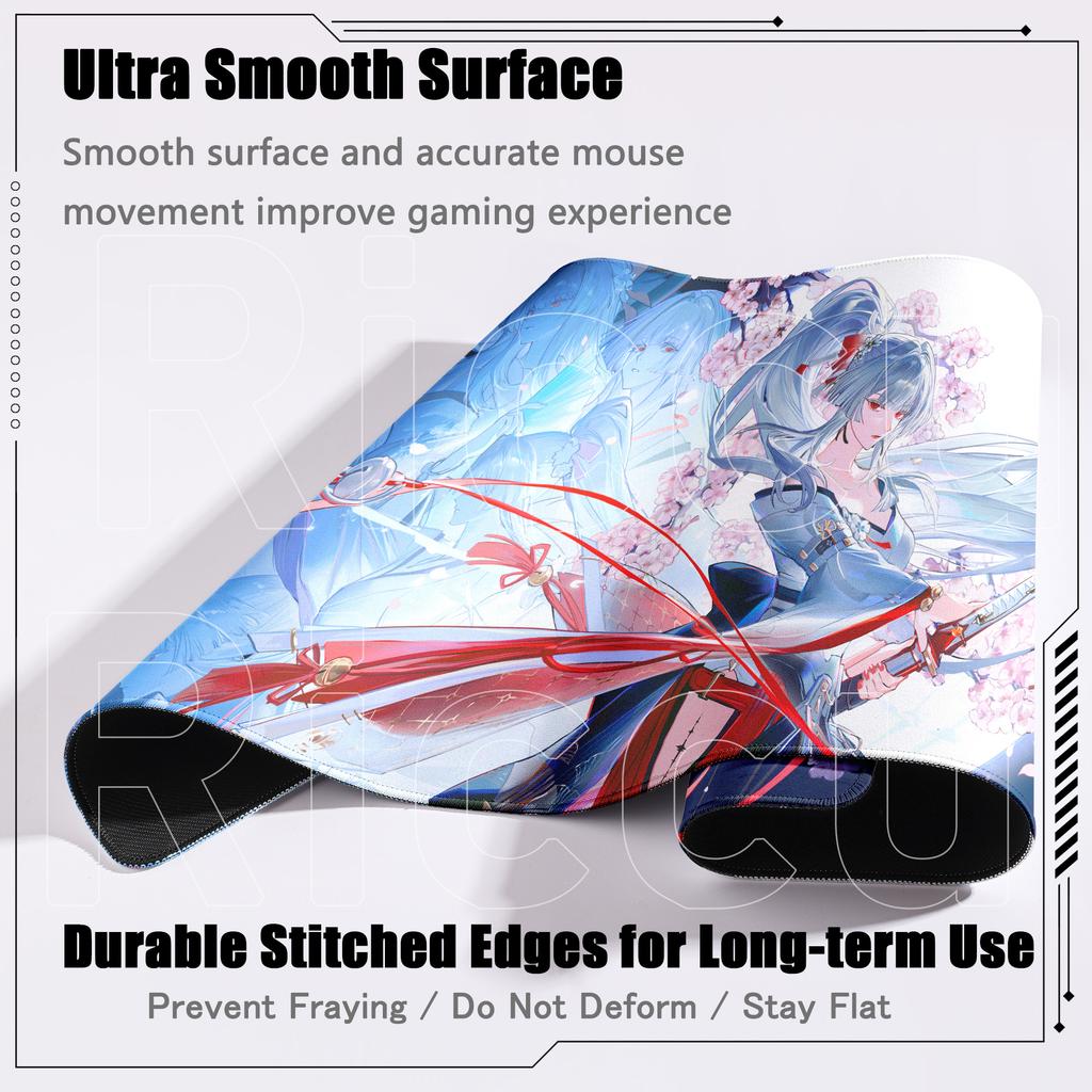 XXL Computer Non-slip Rubber Mousepad Wuthering Waves Gamer Deskmat Cute Cartoon Notebook Rug Hiyuki Keyboard Gaming Accessories