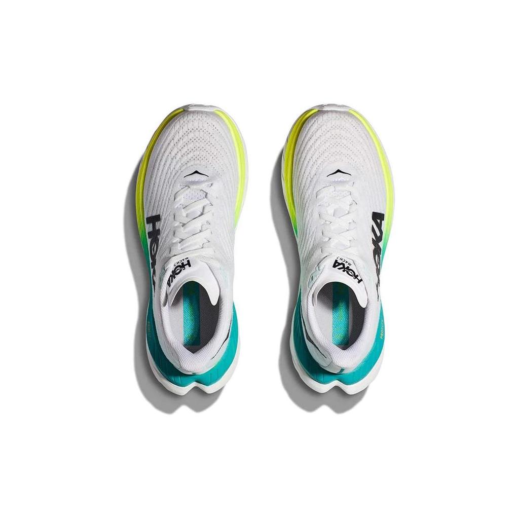 HOKA Mach 5 Weit Weiß Blaues Glas Damen Sneaker 1136678-WBGL