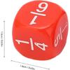Fraction Dice, 20Pcs Multi Faceted Math Fraction Dices Fraction Dice Class Set Table Game Accessories for Kids Math Practice (Red)