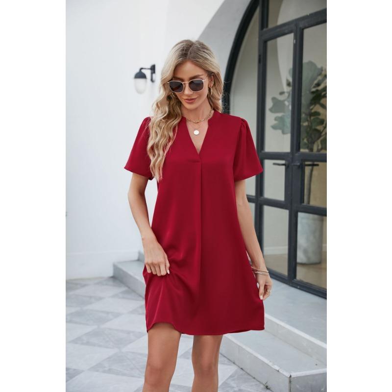 Rochie de vară de damă ocazional modă lejeră rochii sexy cu decolteu în V