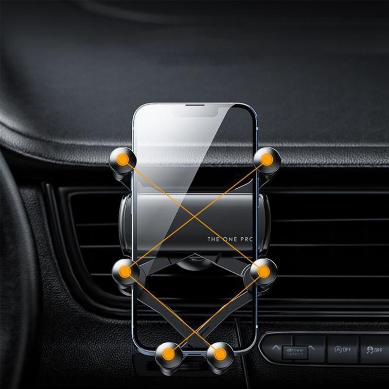 Uchwyt na telefon komórkowy do kratki nawiewu samochodowego, wspornik grawitacyjny, uniwersalny montaż dla telefonu komórkowego 4,7-6,7 cala, nawigacja GPS