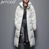 BITCED Couple's Matching Long Down-Filled Cotton Jacket Winter Thickened Warm Fashion Coat