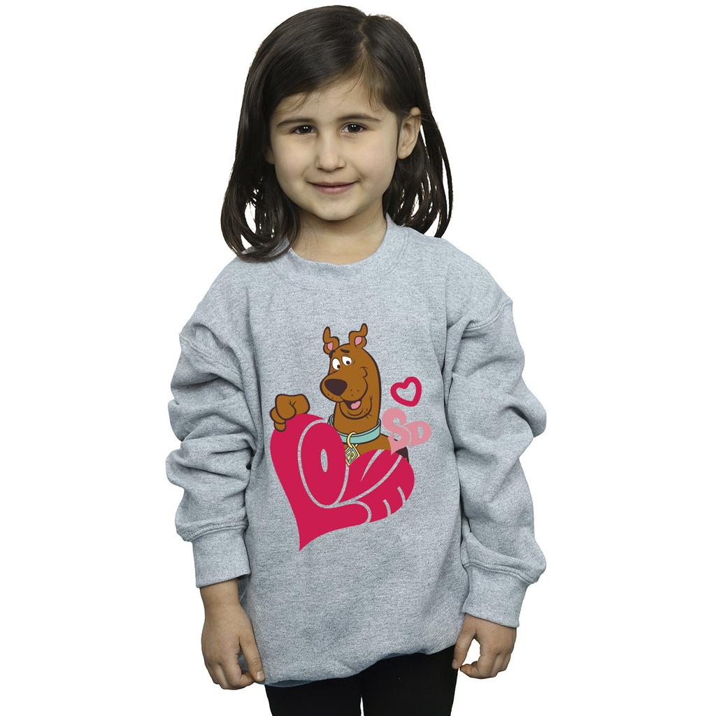 Scooby Doo Girls Love Heart Sweatshirt