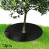 12 Pieces Tree Mulch Ring Mat Guard Weed Barrier Fabric for Outdoor