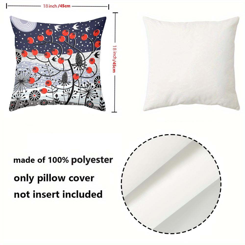 1 Pieces Stylish Floral Patterned Throw Pillow Cushions Polyester Pillowcase, Sofa Decorative Cushion Cov Headboard Pillow
