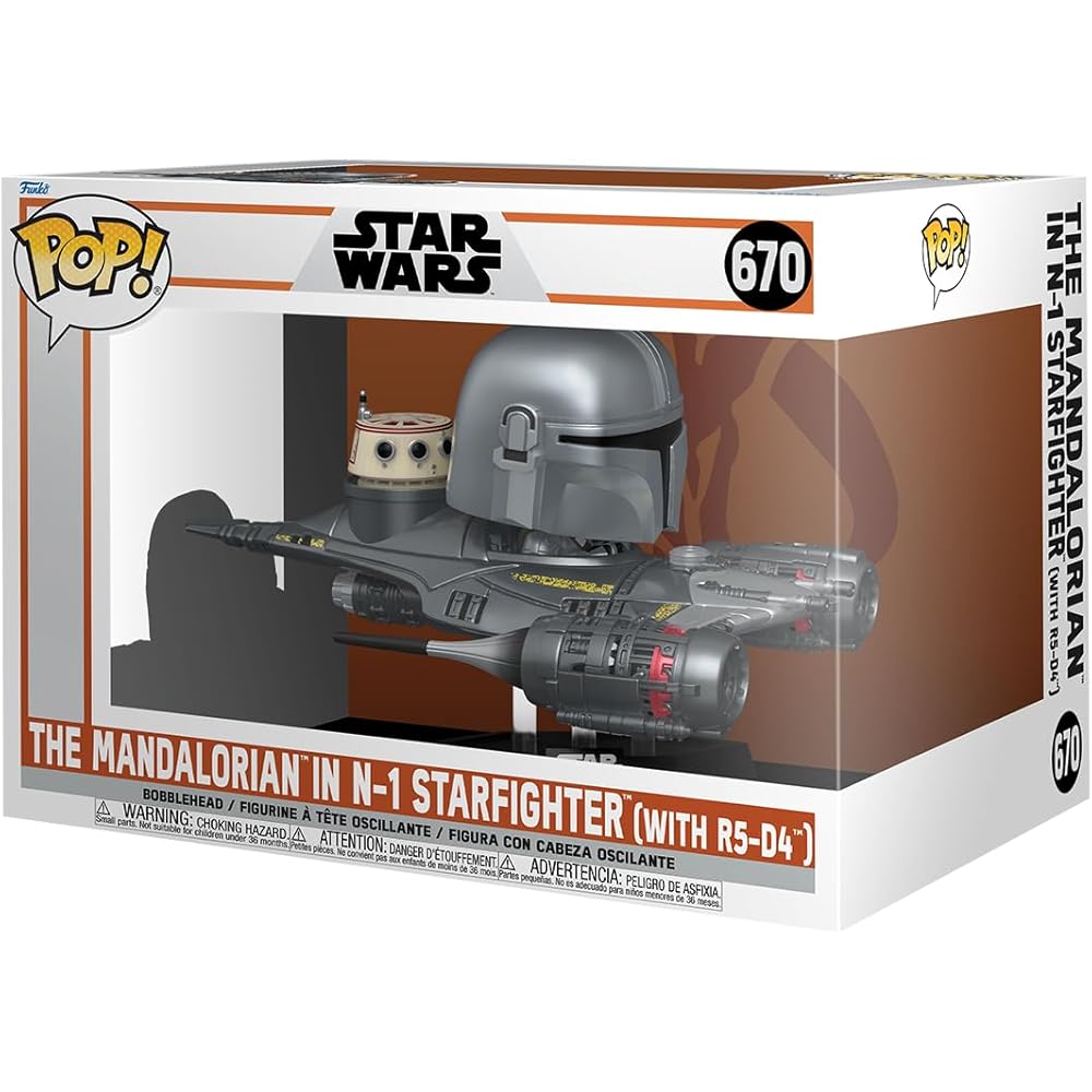 

Funko Star Wars Mandalorian N-1 Starfighter with R5-D4 Figure Super Deluxe Collectible Toy