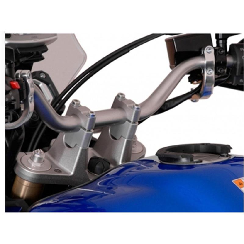 Silver Cnc Aluminum Motorcycle Handlebar Riser Kit For Honda Kawasaki 1 1/8" Bar