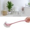 Toilet Brush Set Plastic Double Sided Brush Head Toilet Scrubber Holder Set for Home Hotel Bedroom