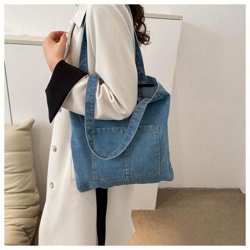 Denim Large Capacity Hundred Shoulder Armpit Bag New Casual Bag Tote Bag