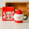 Creative Christmas Gift Mug Ceramic Cartoon Cup Nordic Couple Water Cup Coffee Cup with Lid Gift Box Pack