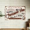 Custom Name Metal Sign Photography Studio Wall Decor Personalized Photographer Home Art