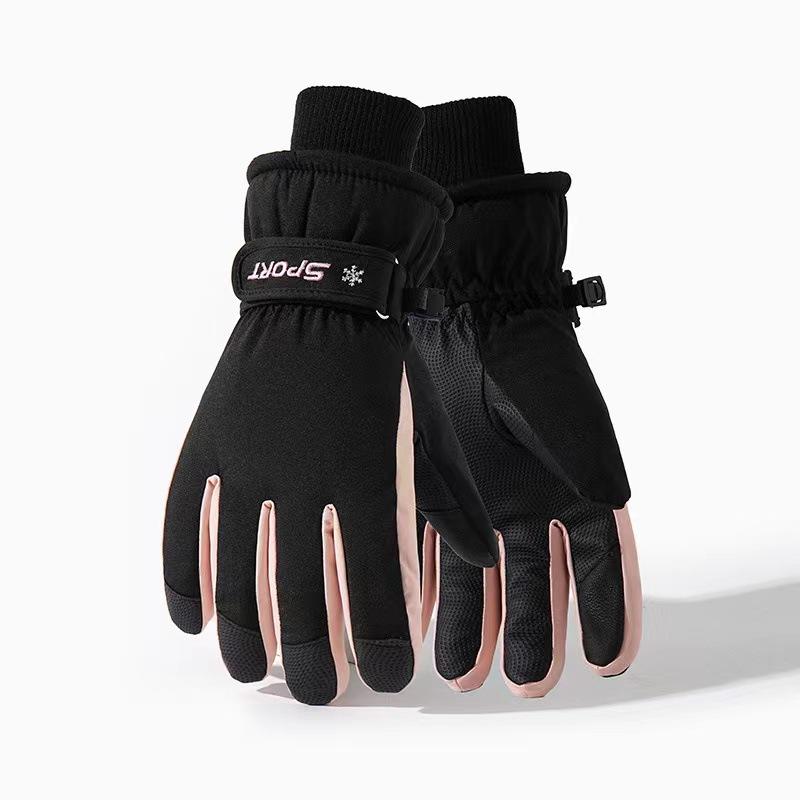 Ladies Outdoor Ski Gloves In Autumn and Winter Keep Warm Add Velvet  Splash Proof  Skid Proof and Wear Resistant Winter Cycling Can Touch The Screen.