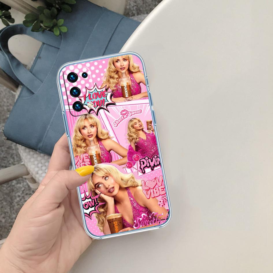 LO86 Sabrina Carpenter Soft Shell Transparent Phone Case for Samsung Galaxy A04 A04S A14 A23 A34 A54 M23 M33 M52 M53