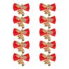 10pcs Christmas Tree Bows Variety of Styles for Festive Decor