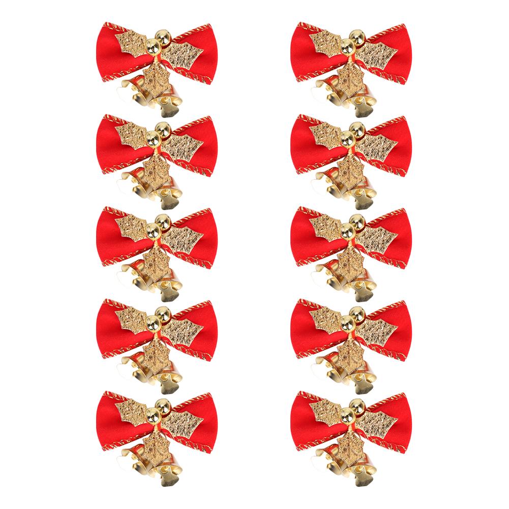 10pcs Christmas Tree Bows Variety of Styles for Festive Decor