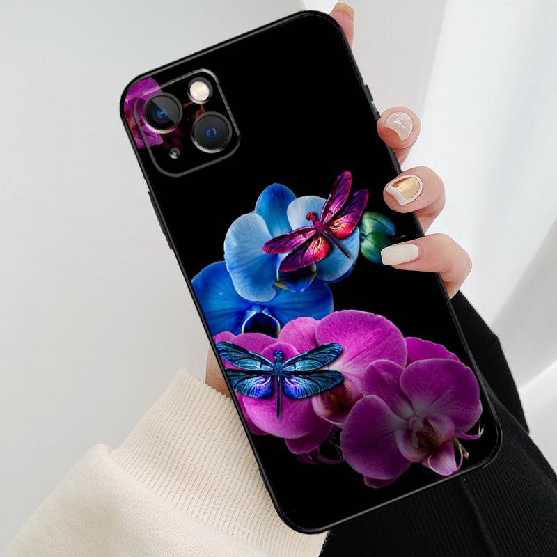 Colorful Dragonfly Phone Case For iPhone 17 Pro Max 14 13 12 11 15 16 Pro Max Mini 15 16 Plus 16e 17 Air Cover