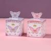 Butterfly Candy Gift Box Pink Purple Butterfly Birthday Party Decorations Kids Wedding Supplies Baby Shower Cookie Biscuit Box