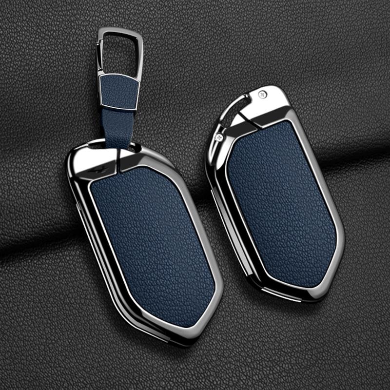 

Zinc Alloy Leather Car Key Cover Fob Case Shell For Kia Picanto Sorento Mq4 Carnival Ka4 Morning K5 Carens Ev9 Seltos