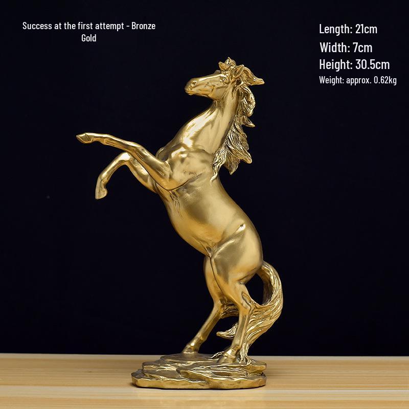 Современный Минималистичный Орнамент Успеха на Лошади для Декора Дома и Гостиной бронзовый/золотой