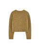 NOIRER FOR WOMAN Boucle V-Neck Oversized Sweater (Orange Green)