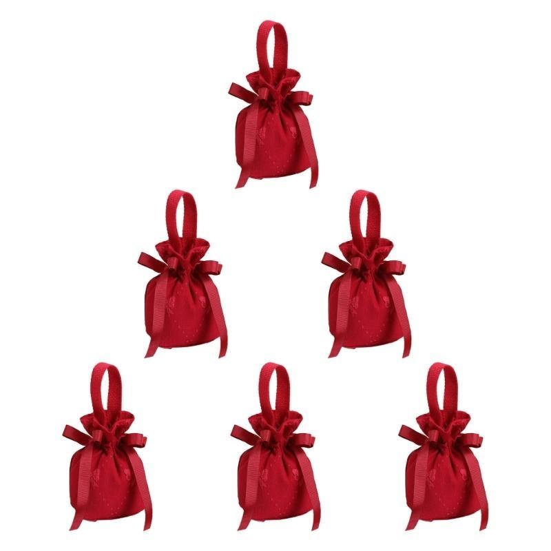 Pack of 6 Wedding Candy Boxes Handbag Party Gift Bags Candy Bags Pouches