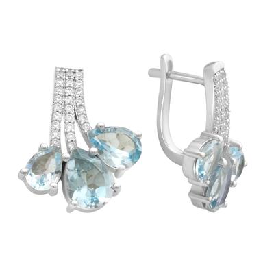 Orecchini in argento con topazio naturale 8,333 ct (2179733)
