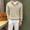 New Internet Celebrity Men's Sweater Versatile Popular Autumn Winter Solid Color Zipper Bottoming Trendy Hoodies Casual