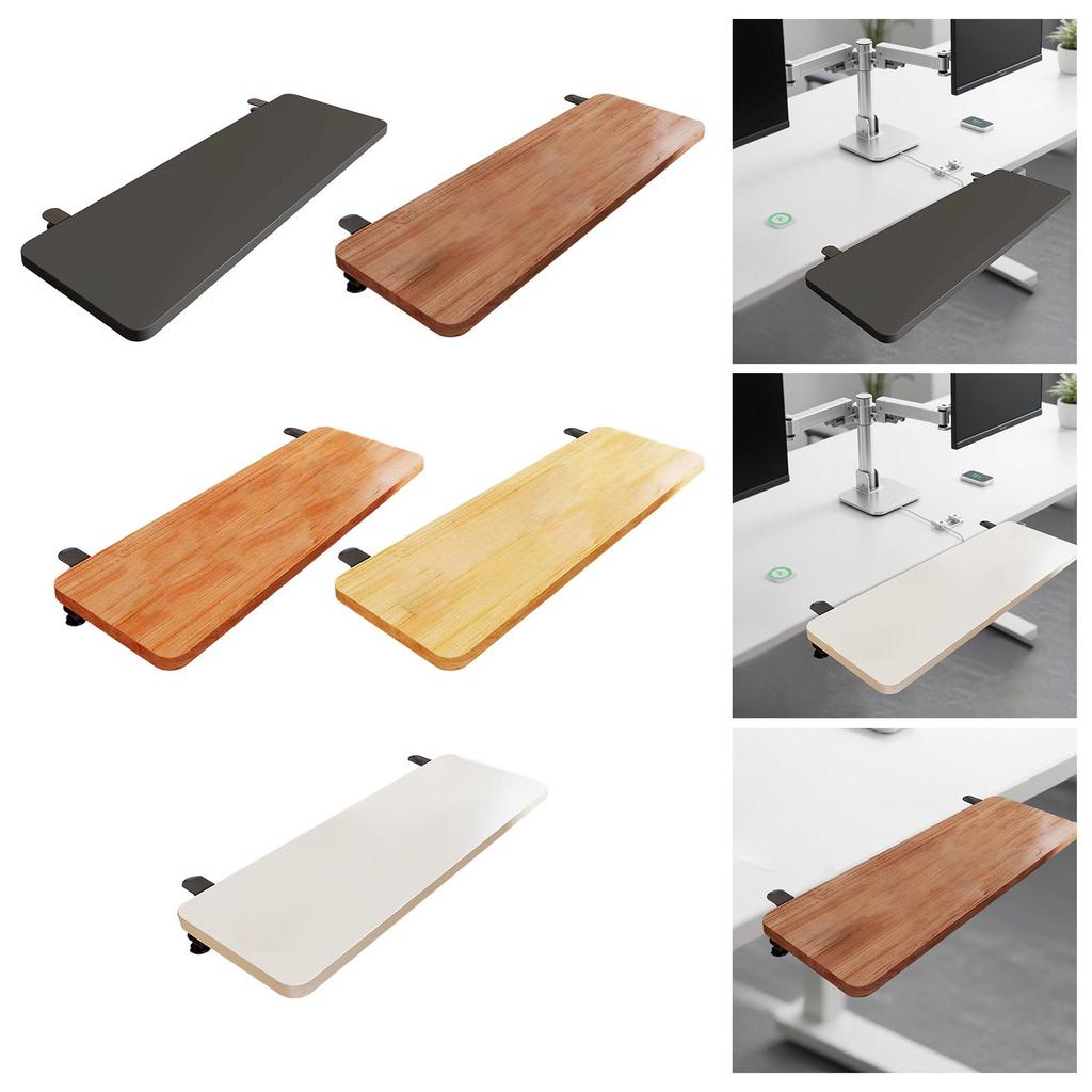 Desk Extender Tray Clamp on Foldable Desk Extender Board Keyboard Tray Easy Installation