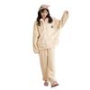 Women's Cute Cartoon Hooded Fleece Pajama Set - Thick Two-Piece Winter Home Wear