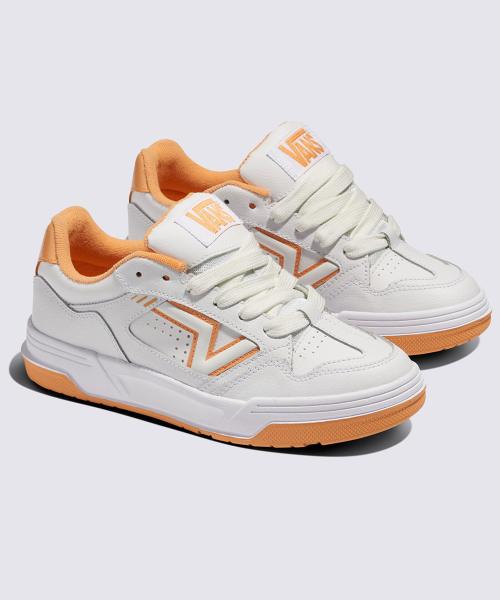Vans Upland Leather White Orange VN000D1HZ341 [Shipped from Korea] 100% Authentic