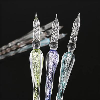 Kalligraphie Vintage 0,7 mm Fülltinte Glas Federhalter Tauchfeder Signaturstift Füllfederhalter